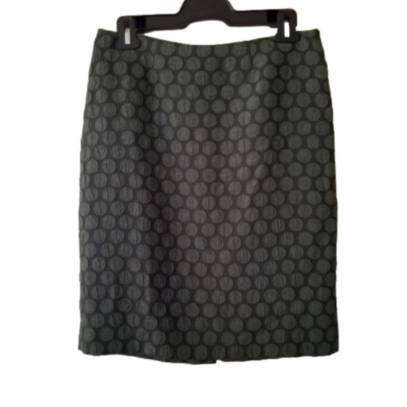 MAEVE Pencil Skirt in Forest Green Jacquard Weave with Satin Polka dots Size 4 - Picture 1 of 8